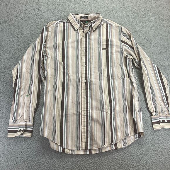 World Famous Rhino Brand Ecko Unltd Mens Striped Long Sleeve Button Up Shirt L - Picture 1 of 8